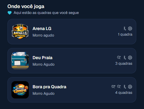 Procure sua quadra